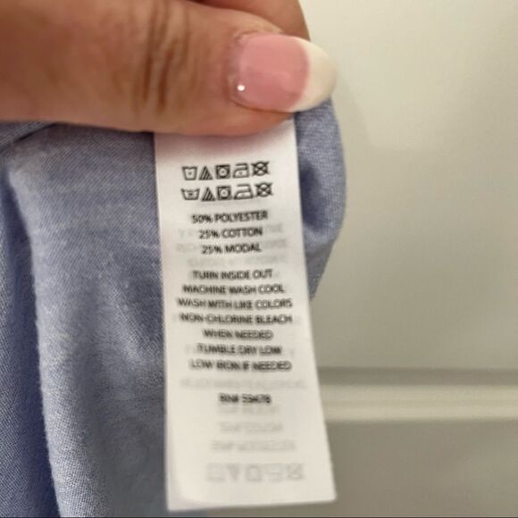 Artisan NY light blue scoop neck short sleeve tee. M - Picture 5 of 5